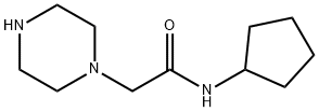 N-Cyclopentyl-2-piperazin-1-ylacetamide Struktur