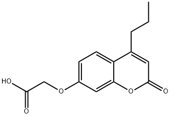 [(2-oxo-4-propyl-2H-chromen-7-yl)oxy]acetic acid Struktur