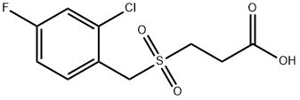 3-[(2-chloro-4-fluorobenzyl)sulfonyl]propanoic acid Struktur