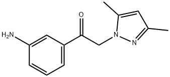 1-(3-aminophenyl)-2-(3,5-dimethyl-1H-pyrazol-1-yl)-1-ethanone Struktur