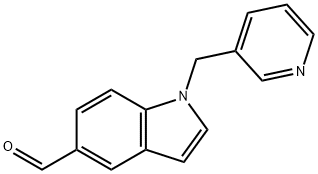 1-(pyridin-3-ylmethyl)-1H-indole-5-carbaldehyde Struktur