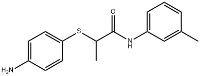 2-[(4-aminophenyl)thio]-N-(3-methylphenyl)propanamide Struktur