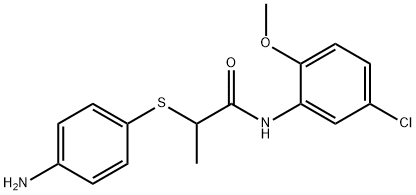 2-[(4-aminophenyl)thio]-N-(5-chloro-2-methoxyphenyl)propanamide Struktur