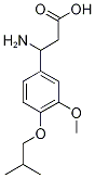 3-amino-3-(4-isobutoxy-3-methoxyphenyl)propanoic acid Struktur