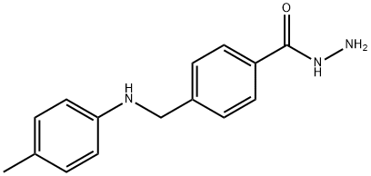 4-{[(4-methylphenyl)amino]methyl}benzohydrazide Struktur