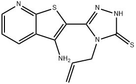 4-allyl-5-(3-aminothieno[2,3-b]pyridin-2-yl)-4H-1,2,4-triazole-3-thiol Struktur