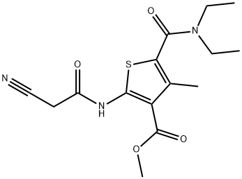 2-(2-氰基乙?；被?-5-(二乙基氨基甲?；?-4-甲基-噻吩-3-甲酸甲酯, 514218-43-0, 結(jié)構(gòu)式