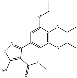 methyl 5-amino-3-(3,4,5-triethoxyphenyl)isoxazole-4-carboxylate Struktur