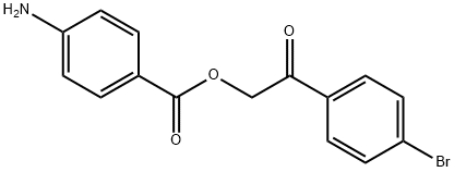 2-(4-bromophenyl)-2-oxoethyl 4-aminobenzoate Struktur