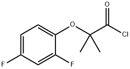 2-(2,4-difluorophenoxy)-2-methylpropanoyl chloride Struktur