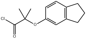 2-(2,3-dihydro-1H-inden-5-yloxy)-2-methylpropanoyl chloride Struktur