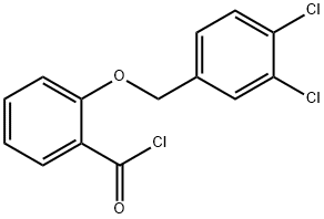 2-[(3,4-dichlorobenzyl)oxy]benzoyl chloride Struktur