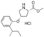 Methyl (2S,4S)-4-[2-(sec-butyl)phenoxy]-2-pyrrolidinecarboxylate hydrochloride Struktur