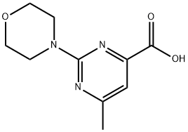 6-Methyl-2-morpholin-4-yl-pyrimidine-4-carboxylic acid Struktur