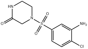 4-[(3-Amino-4-chlorophenyl)sulfonyl]-2-piperazinone Struktur