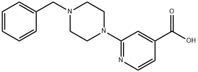 2-(4-Benzyl-1-piperazinyl)isonicotinic acid Struktur