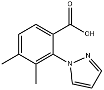 3,4-Dimethyl-2-(1H-pyrazol-1-yl)benzoic acid Struktur