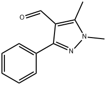 1,5-Dimethyl-3-phenyl-1H-pyrazole-4-carbaldehyde Struktur