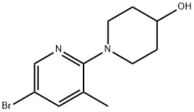 1-(5-Bromo-3-methyl-2-pyridinyl)-4-piperidinol Struktur