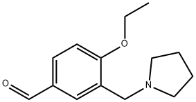 4-Ethoxy-3-pyrrolidin-1-ylmethyl-benzaldehyde Struktur