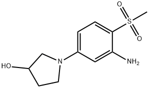 1-[3-Amino-4-(methylsulfonyl)phenyl]-3-pyrrolidinol Struktur