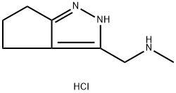 N-Methyl-1-(2,4,5,6-tetrahydrocyclopenta[c]-pyrazol-3-yl)methanamine dihydrochloride Struktur