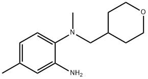 N~1~,4-Dimethyl-N~1~-(tetrahydro-2H-pyran-4-ylmethyl)-1,2-benzenediamine Struktur