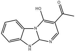 1-(4-Hydroxy-10,10a-dihydropyrimido-[1,2-a]benzimidazol-3-yl)ethanone Struktur