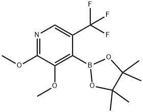 2,3-Dimethoxy-4-(4,4,5,5-tetramethyl-1,3,2-dioxaborolan-2-yl)-5-(trifluoromethyl)pyridine Struktur