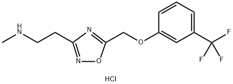 N-Methyl-2-(5-{[3-(trifluoromethyl)phenoxy]methyl} -1,2,4-oxadiazol-3-yl)ethanamine hydrochloride Struktur