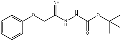 N'-[1-Amino-2-phenoxyethylidene]-hydrazinecarboxylic acid tert-butyl ester Struktur