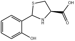 (R)-2-(2-Hydroxyphenyl)thiazolidine-4-carboxylic acid Struktur