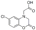 (6-Chloro-2-oxo-2,3-dihydro-4H-1,4-benzoxazin-4-yl)acetic acid Struktur