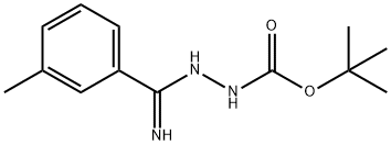 N'-[1-Amino-1-m-tolylmethylidene]-hydrazinecarboxylic acid tert-butyl ester Struktur