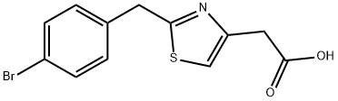 [2-(4-Bromobenzyl)thiazol-4-y]acetic acid Struktur