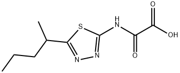 {[5-(1-Methylbutyl)-1,3,4-thiadiazol-2-yl]-amino}(oxo)acetic acid Struktur