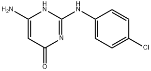 6-Amino-2-[(4-chlorophenyl)amino]pyrimidin-4(3H)-one Struktur