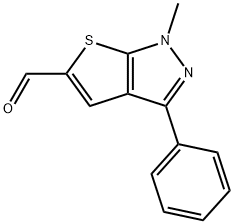 1-Methyl-3-phenyl-1H-thieno[2,3-c]pyrazole-5-carbaldehyde Struktur