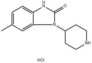 6-Methyl-1-(piperidin-4-yl)-2,3-dihydro-1H-1,3-benzodiazol-2-one hydrochloride Struktur