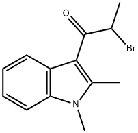 2-Bromo-1-(1,2-dimethyl-1H-indol-3-yl)propan-1-one Struktur