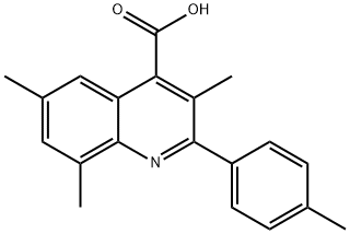 3,6,8-TRIMETHYL-2-(4-METHYLPHENYL)QUINOLINE-4-CARBOXYLIC ACID Struktur