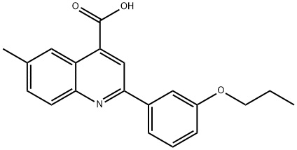 6-METHYL-2-(3-PROPOXYPHENYL)QUINOLINE-4-CARBOXYLIC ACID Struktur