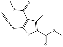 Dimethyl 5-isothiocyanato-3-methylthiophene-2,4-dicarboxylate Struktur