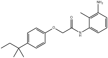 N-(3-Amino-2-methylphenyl)-2-[4-(tert-pentyl)-phenoxy]acetamide Struktur