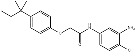 N-(3-Amino-4-chlorophenyl)-2-[4-(tert-pentyl)-phenoxy]acetamide Struktur