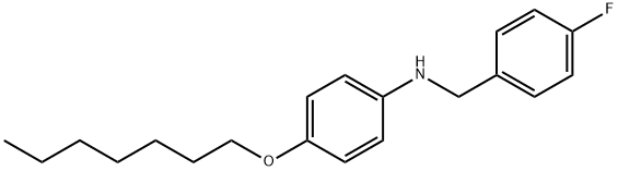 N-(4-Fluorobenzyl)-4-(heptyloxy)aniline Struktur