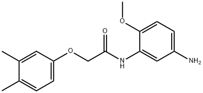 N-(5-Amino-2-methoxyphenyl)-2-(3,4-dimethylphenoxy)acetamide Struktur