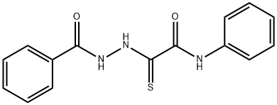 2-(2-benzoylhydrazino)-N-phenyl-2-thioxoacetamide Struktur