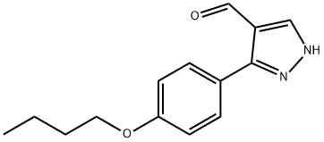 3-(4-butoxyphenyl)-1H-pyrazole-4-carbaldehyde Struktur