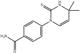 4-(2-mercapto-4,4-dimethylpyrimidin-1(4H)-yl)benzamide Struktur